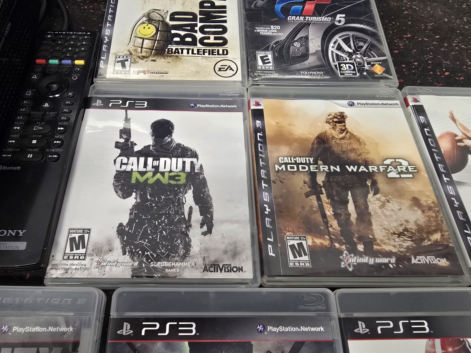 Sony PlayStation 3 PS3 CECHH01 40GB Console Bundle 2 Controllers 8 Games Tested