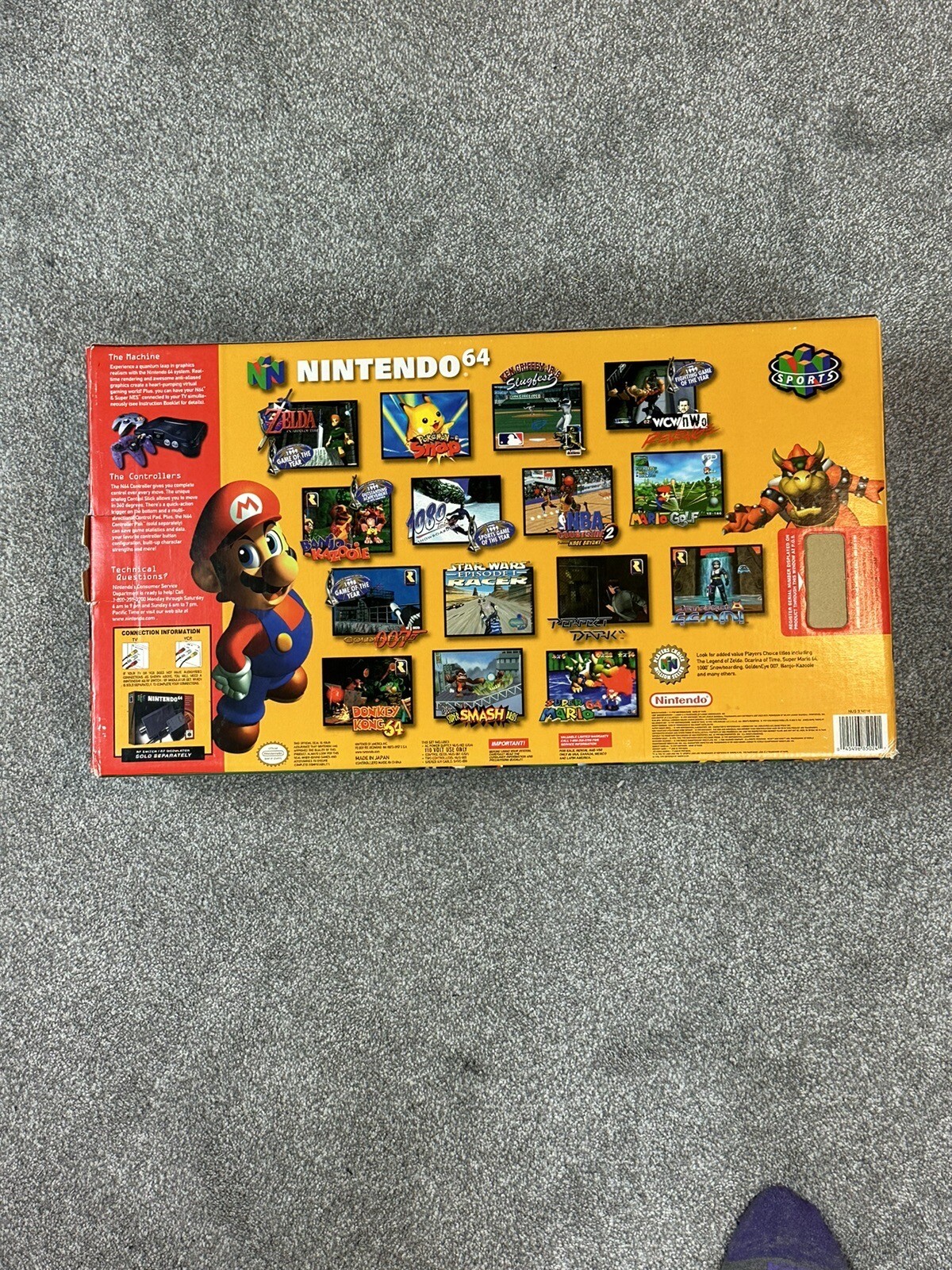 HDMI CONVERTED NINTENDO 64 VIDEO GAME CONSOLE ATOMIC PURPLE COLOR IN BOX