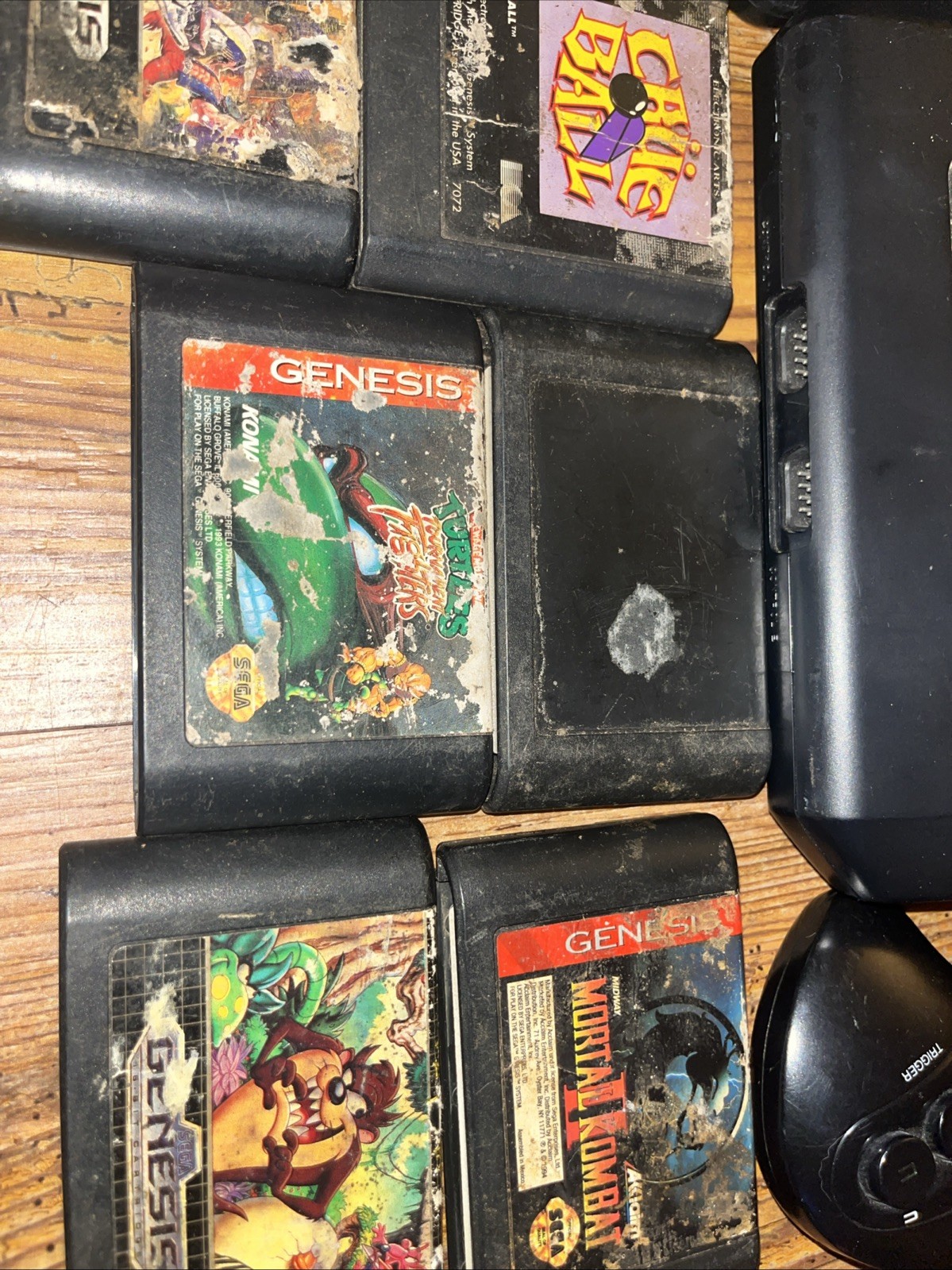 Sega Genesis Model 2 Console MK-1631 Bundle 6 Games – Spider-Man Mortal Kombat