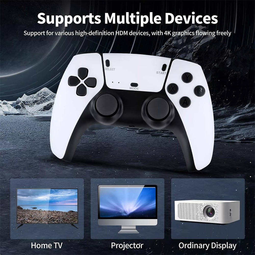 Retro Game Console 41000+ Games 4K HDMI Output w/ 2 Wireless Controllers &128GB~