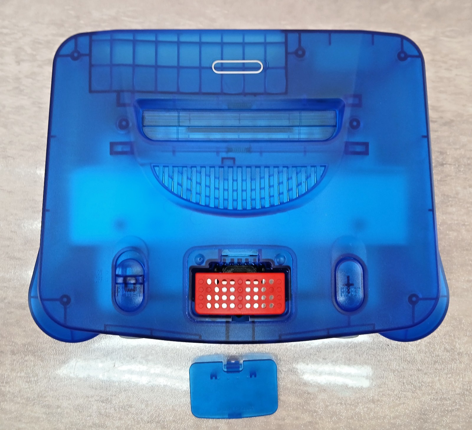 Nintendo 64 Clear Blue Re-Shell Console Bundle OEM Controller Cords