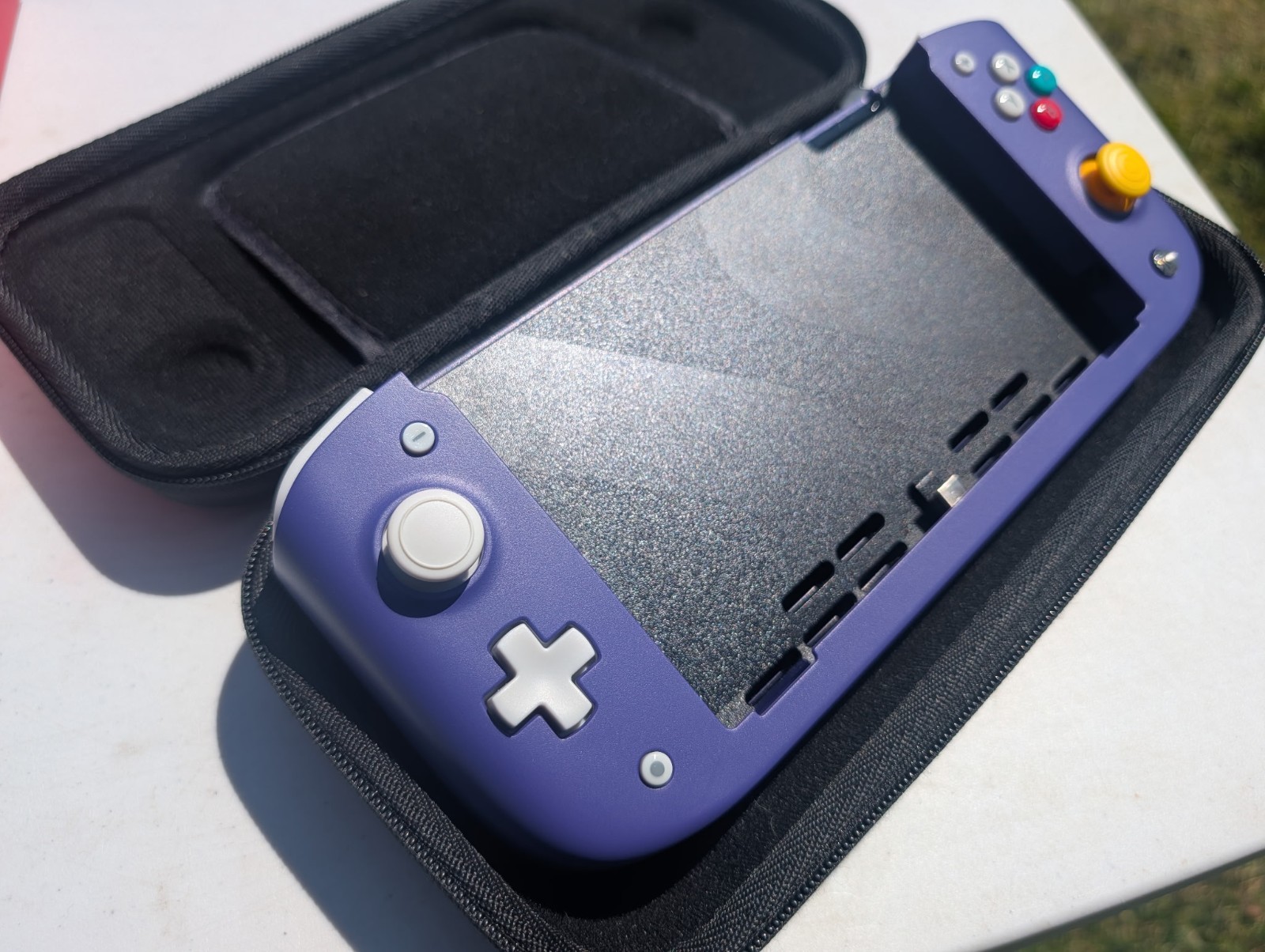 Nintendo Switch OLED 64GB Blue/Green Joy-Con Dock LAN Tomtoc Case Box