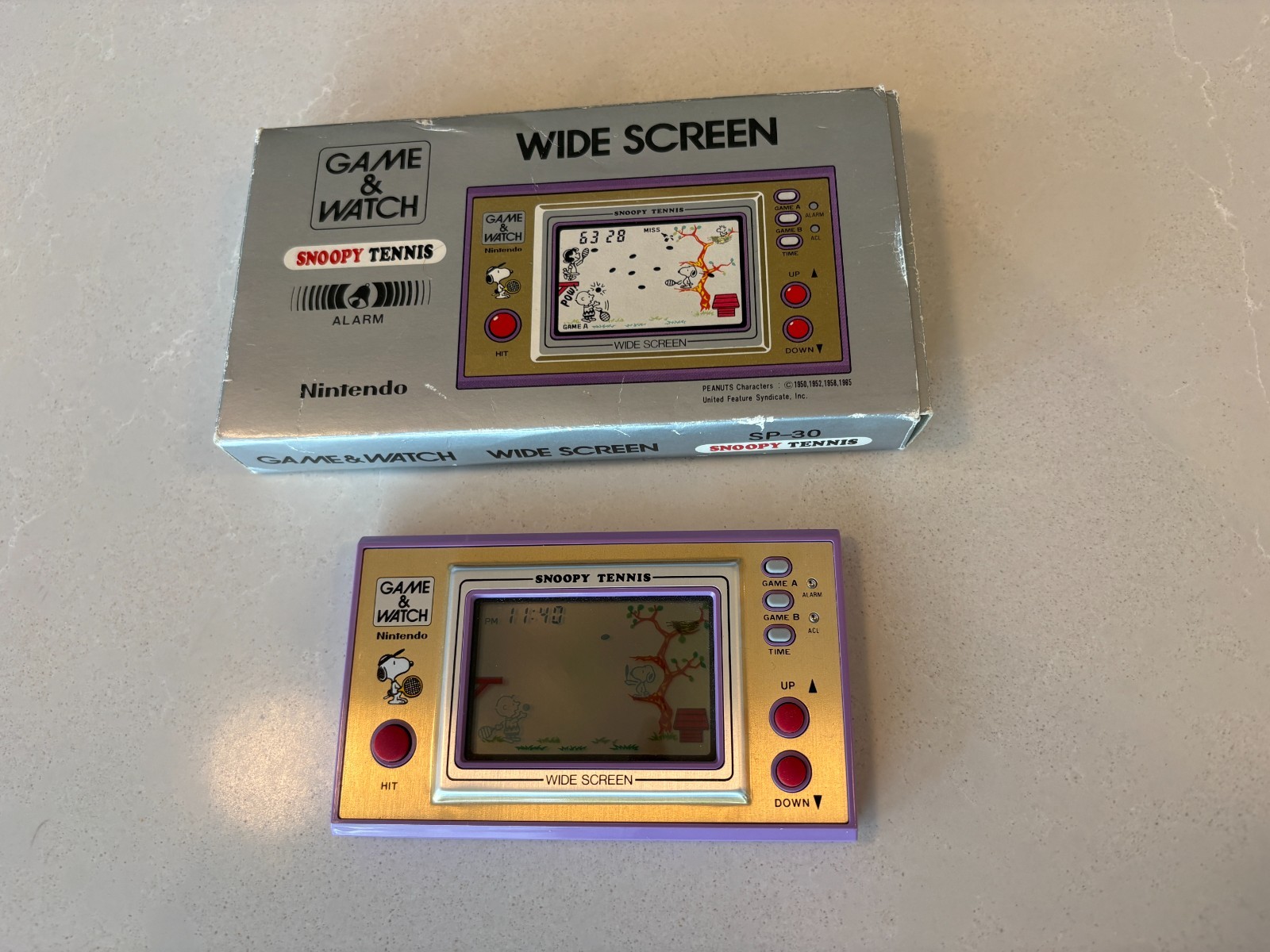 RARE Nintendo Game and Watch Snoopy Tennis (SP-30) CIB W/box TESTED Works USA