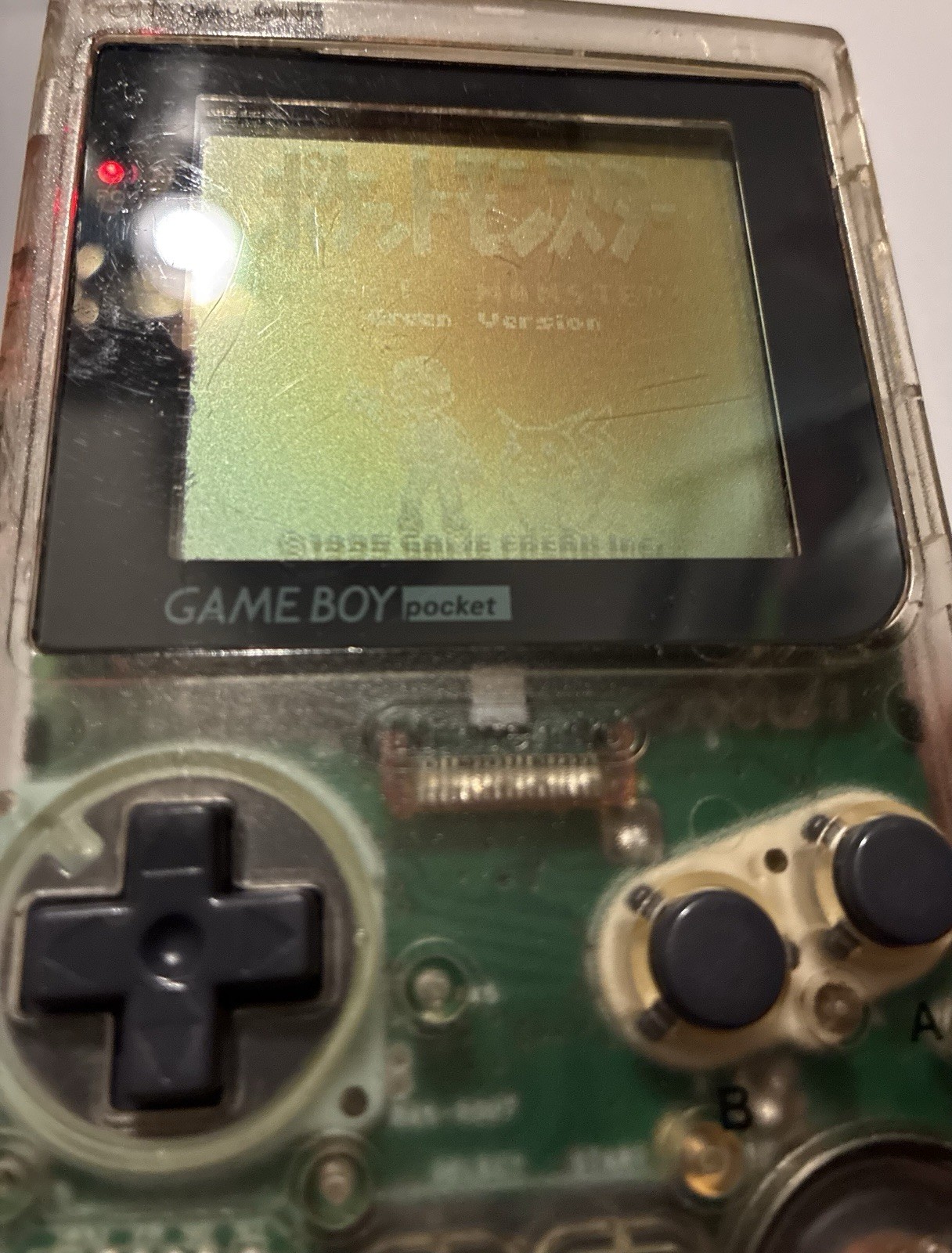 Nintendo Gameboy Pocket Transparent Clear MGB-001 Tested and Working