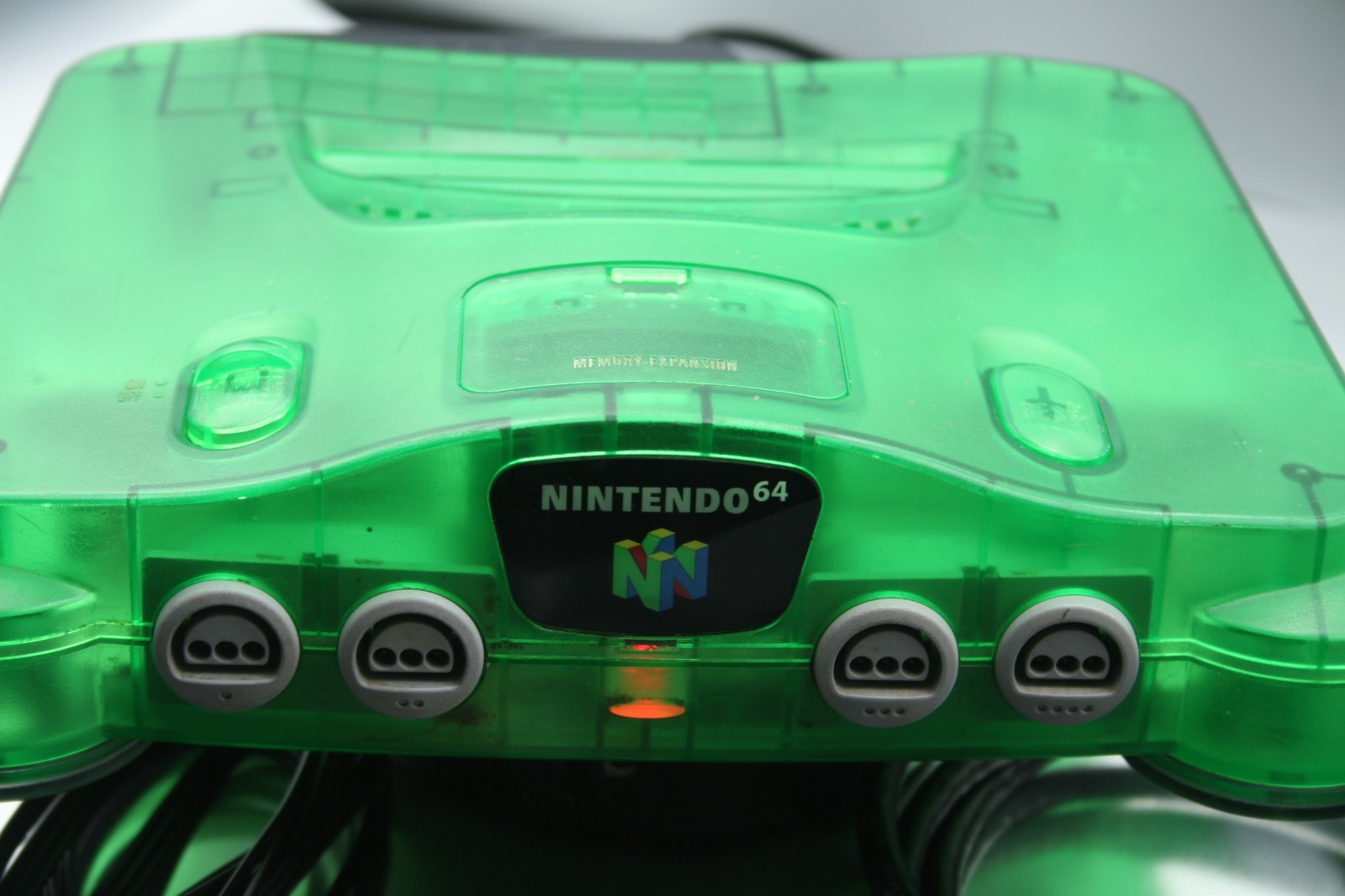 N64 Nintendo Jungle Green Console + Expansion Pack POWER ADPTR, A/V CABLES, HDMI