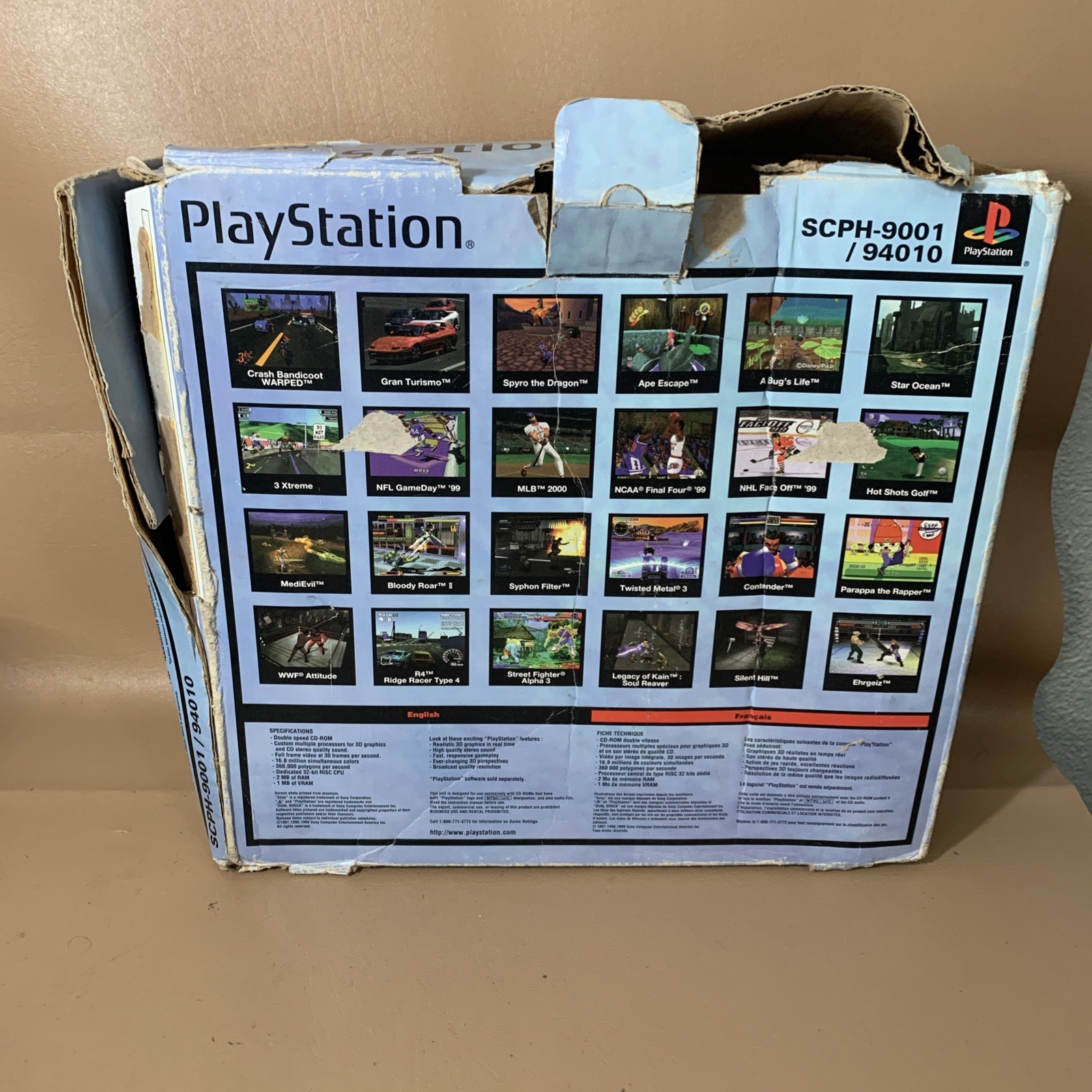 Sony PlayStation 1 PS1 Console Bundle SCPH-9001 CIB Tested Working Original Box