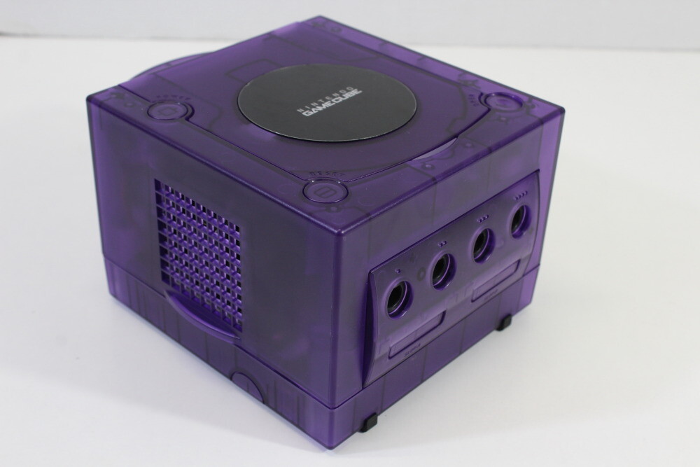 Nintendo Gamecube Clear Transparent Purple Console & AC AV NTSC-U/C DOL-001