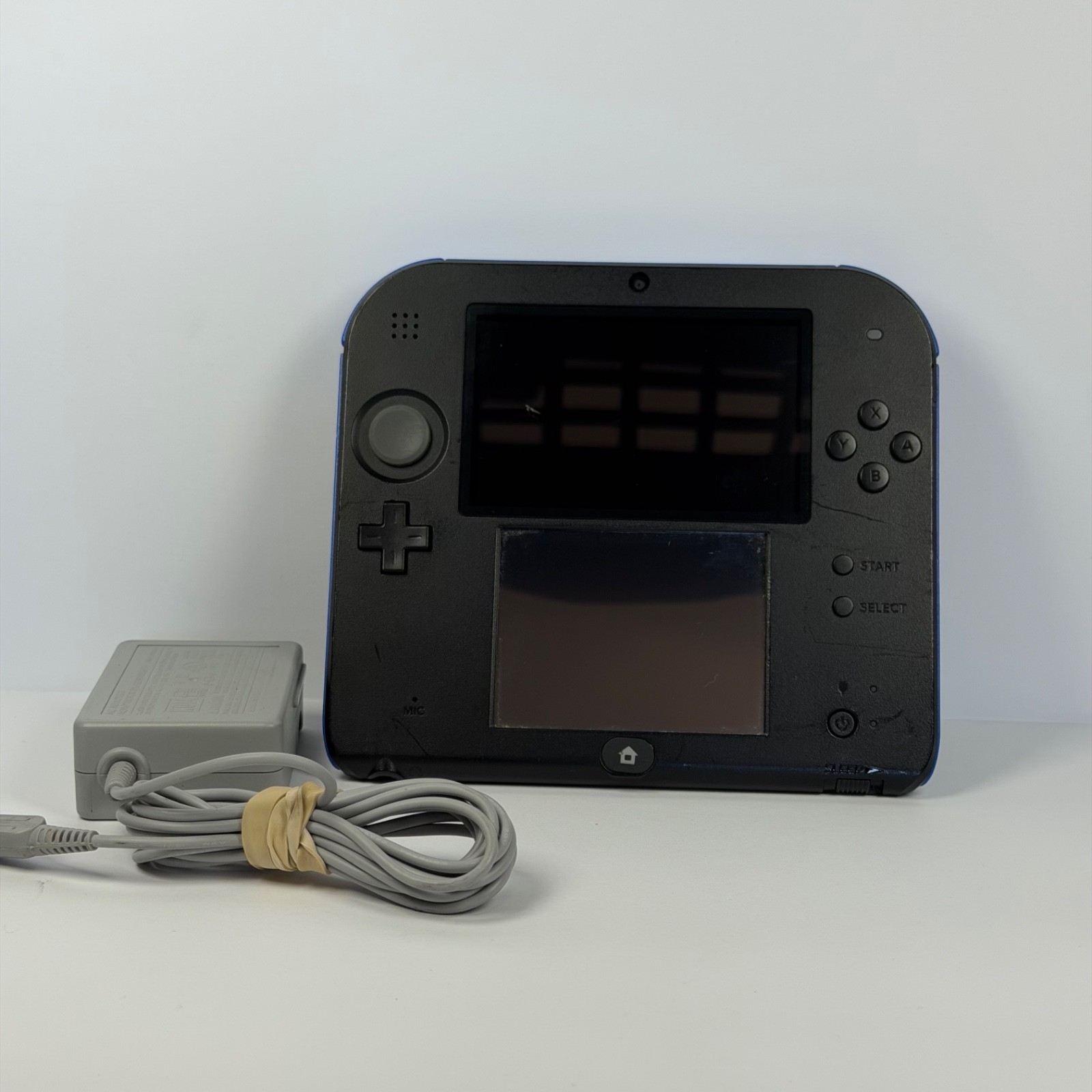 Nintendo 2DS Console Blue & Black Bundle w/ Charger Tested & Works