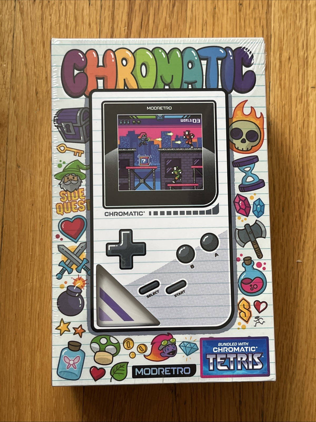 MODRETRO CHROMATIC – Chromatic Tetris – White – NEW Sealed
