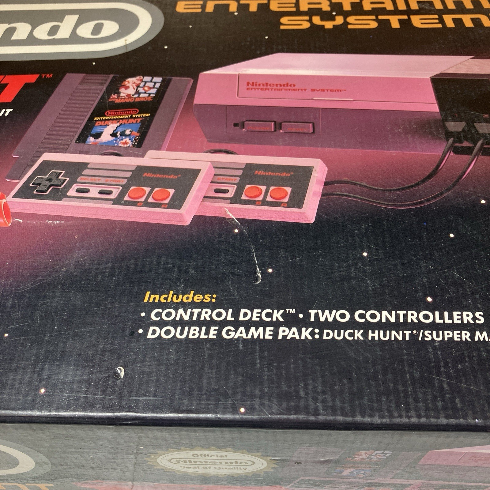 Nintendo NES Action Set Home Console – White/Gray In Box With Foam And Inserts