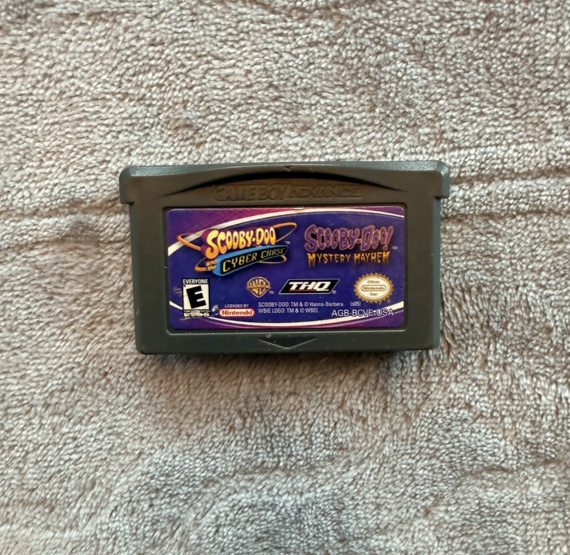 Nintendo Game Boy Advance SP AGS-101 Pearl Blue Console Scooby Doo Case Untested