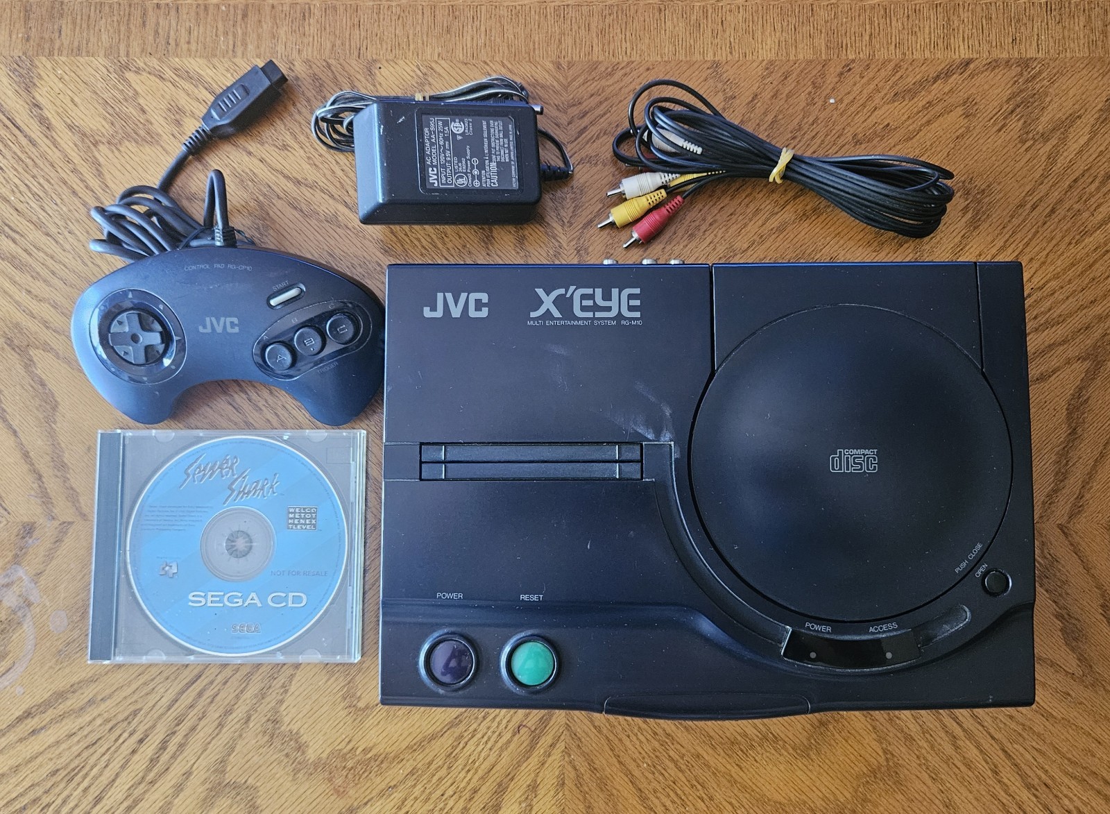 PLEASE READ JVC X’Eye Sega Genesis + Sega CD w/OEM Controller & Sewer Shark