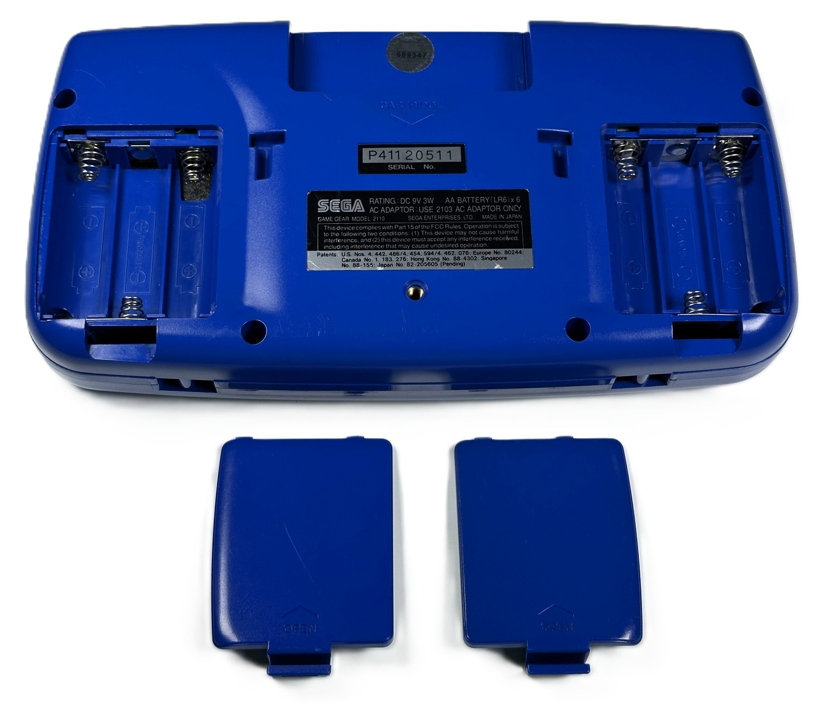 ❤️ SEGA Game Gear BLUE Console RECAPPED w CERAMIC SMD Caps, Glass Lens, Game