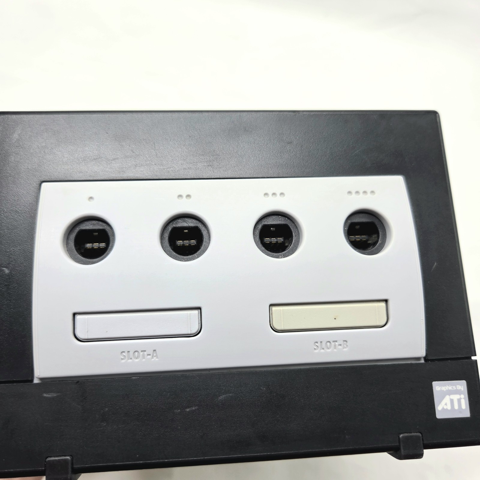 Nintendo GameCube Black Console DOL-001 Power Adapter/Video Cable WORKS DAMAGED