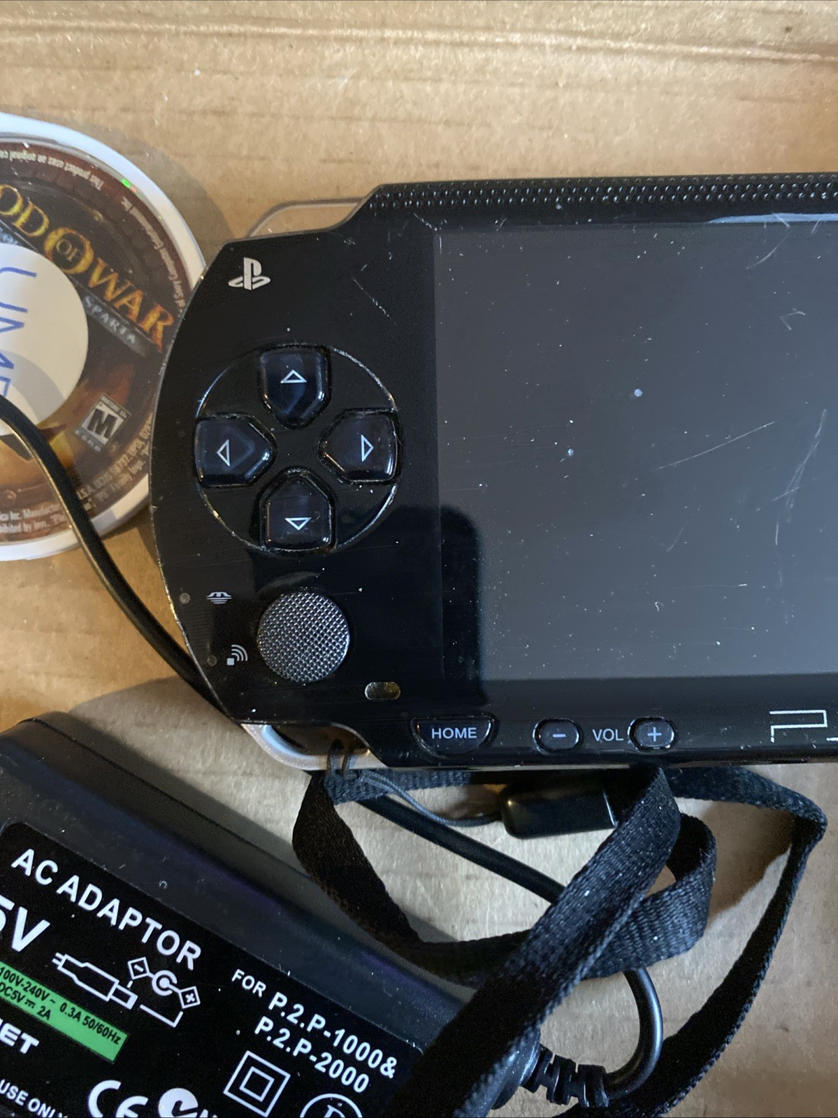 Sony PSP 1000 Core Pack Black Handheld System With Games Midnight Club , God War
