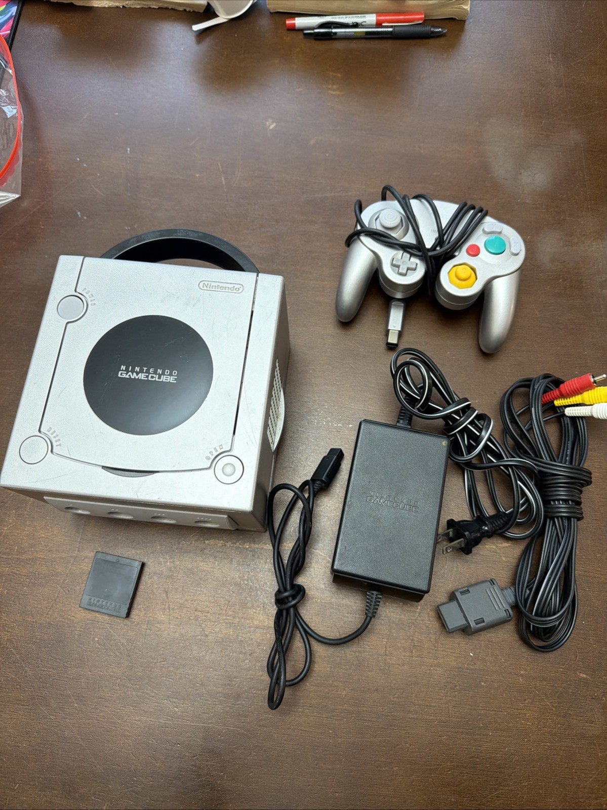 Nintendo GameCube – Silver (DOL-101) *COMPLETE BUNDLE!* Controller Memory