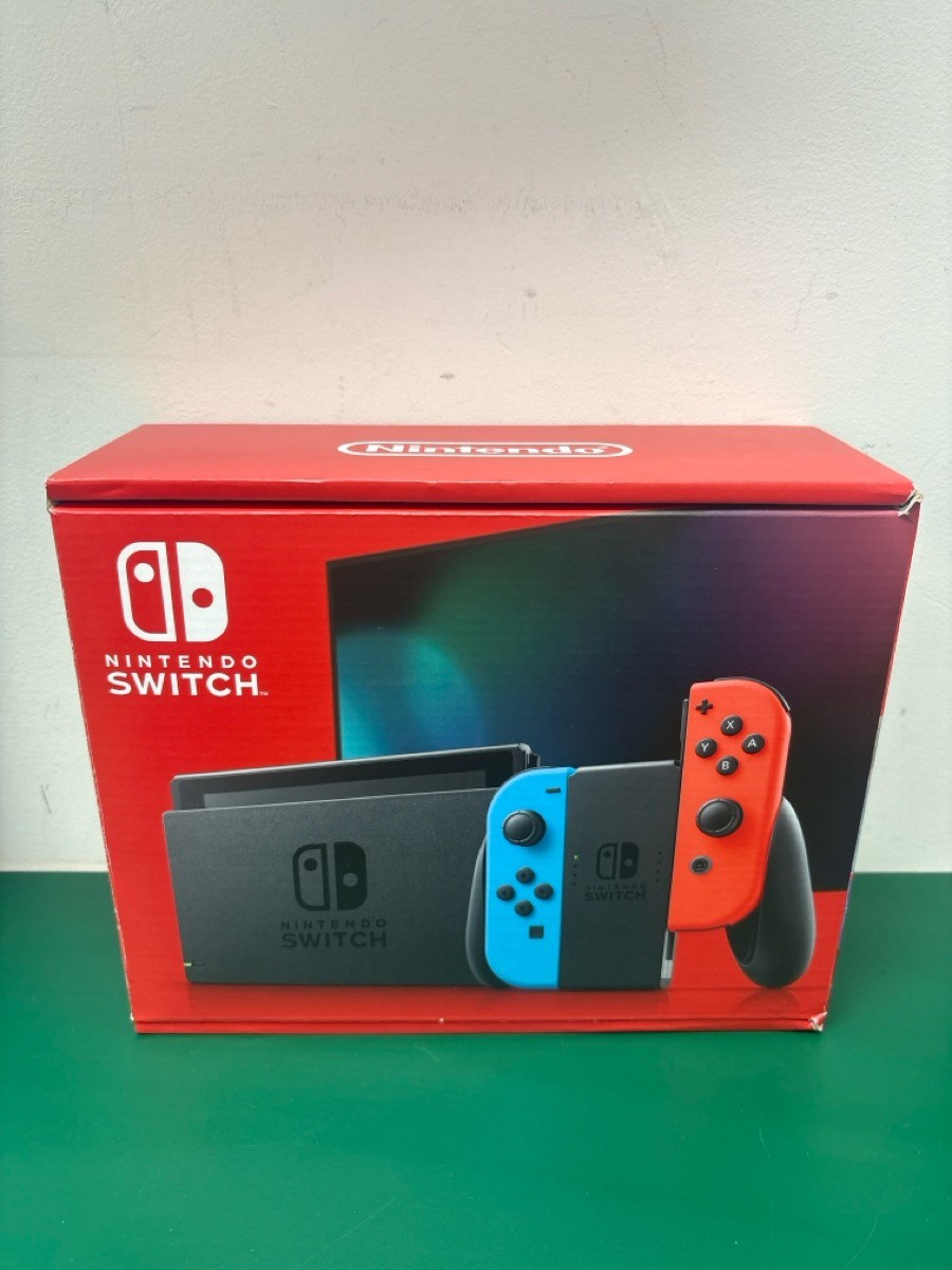 NINTENDO SWITCH HAC-001 BLACK BLUE RED HANDHELD SYSTEM (E16003459)