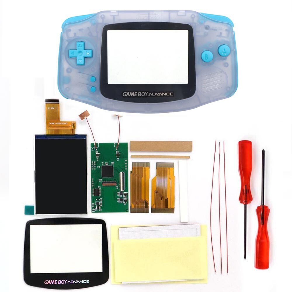 HISPEEDIDO 3.0» 720×480 Retro Pixel GameBoy Advance V5 IPS Backlight Kits+Shell