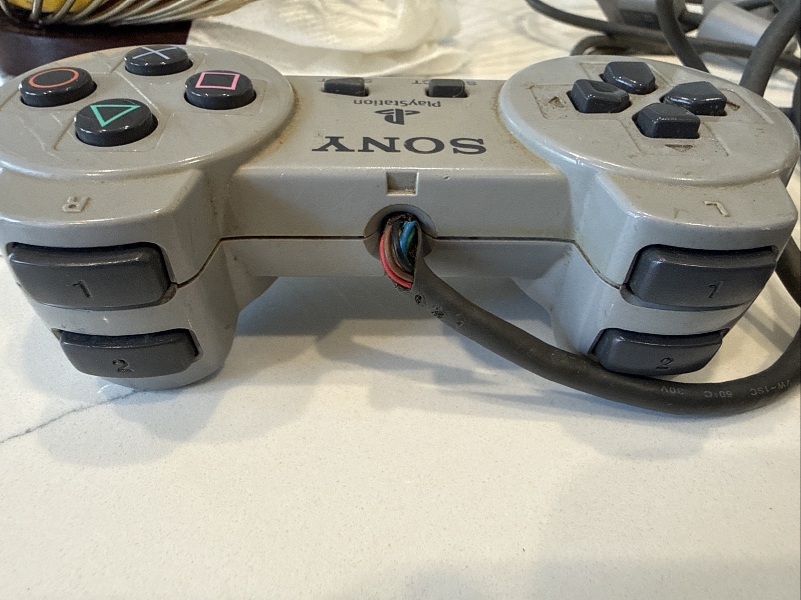 PlayStation 1 SCPH-7501 Console & Controllers. Works. Has Some Cosmetic Defects.