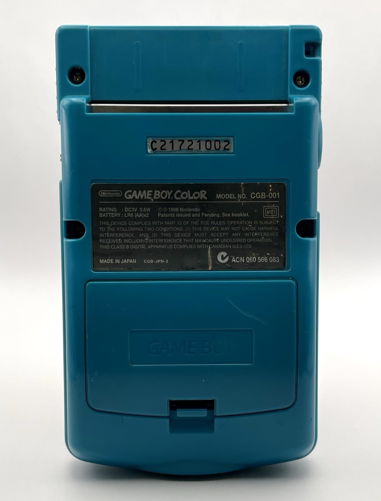 Nintendo Game Boy Color Blue Turquoise Tested New Speaker and Lens CGB-001 Japan