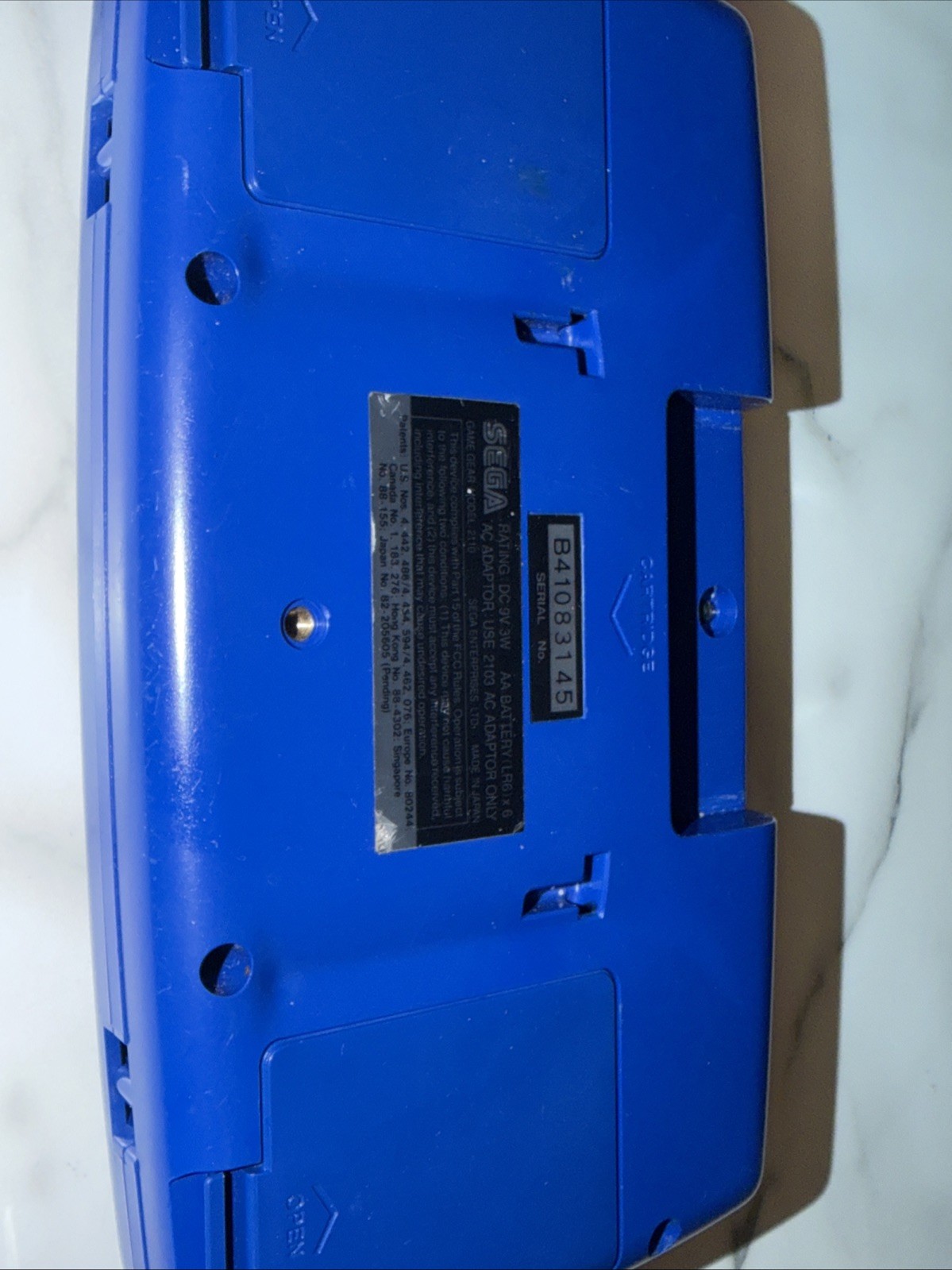 SEGA Game Gear Blue Console Bundle w/ Case & 4 Games Sonic & BB ⚾️ Repair/Parts