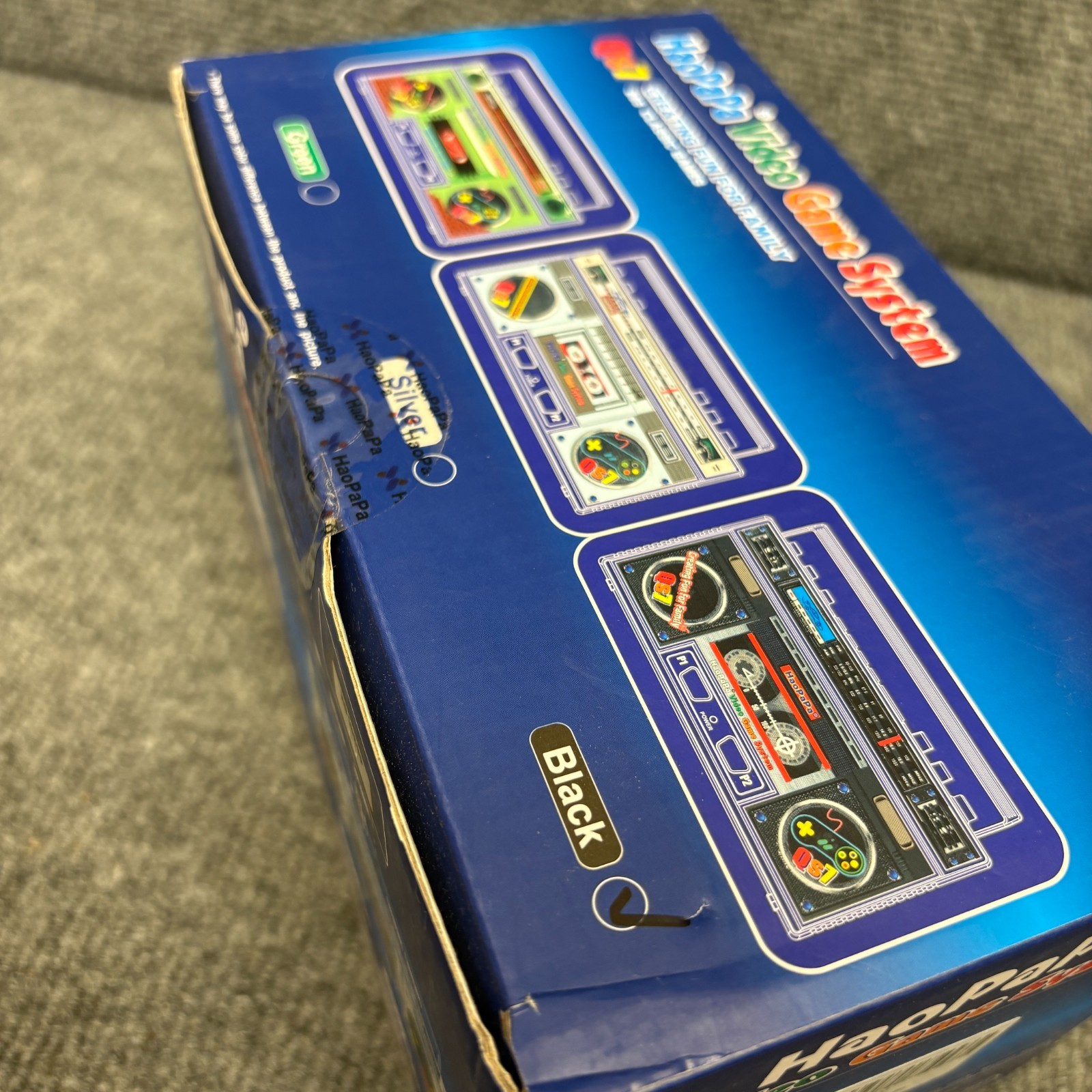 HaoPapa QS7 Video Game System SILVER Boombox 365 Classic Games ~ NEW in Box