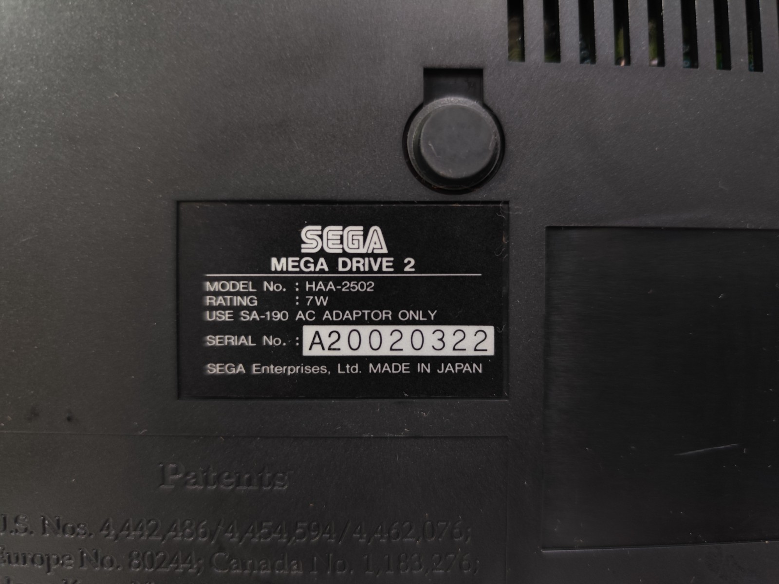 Sega Megadrive Genesis Console HAA-2510 w/Box match Serial Number NTSC-J Japan