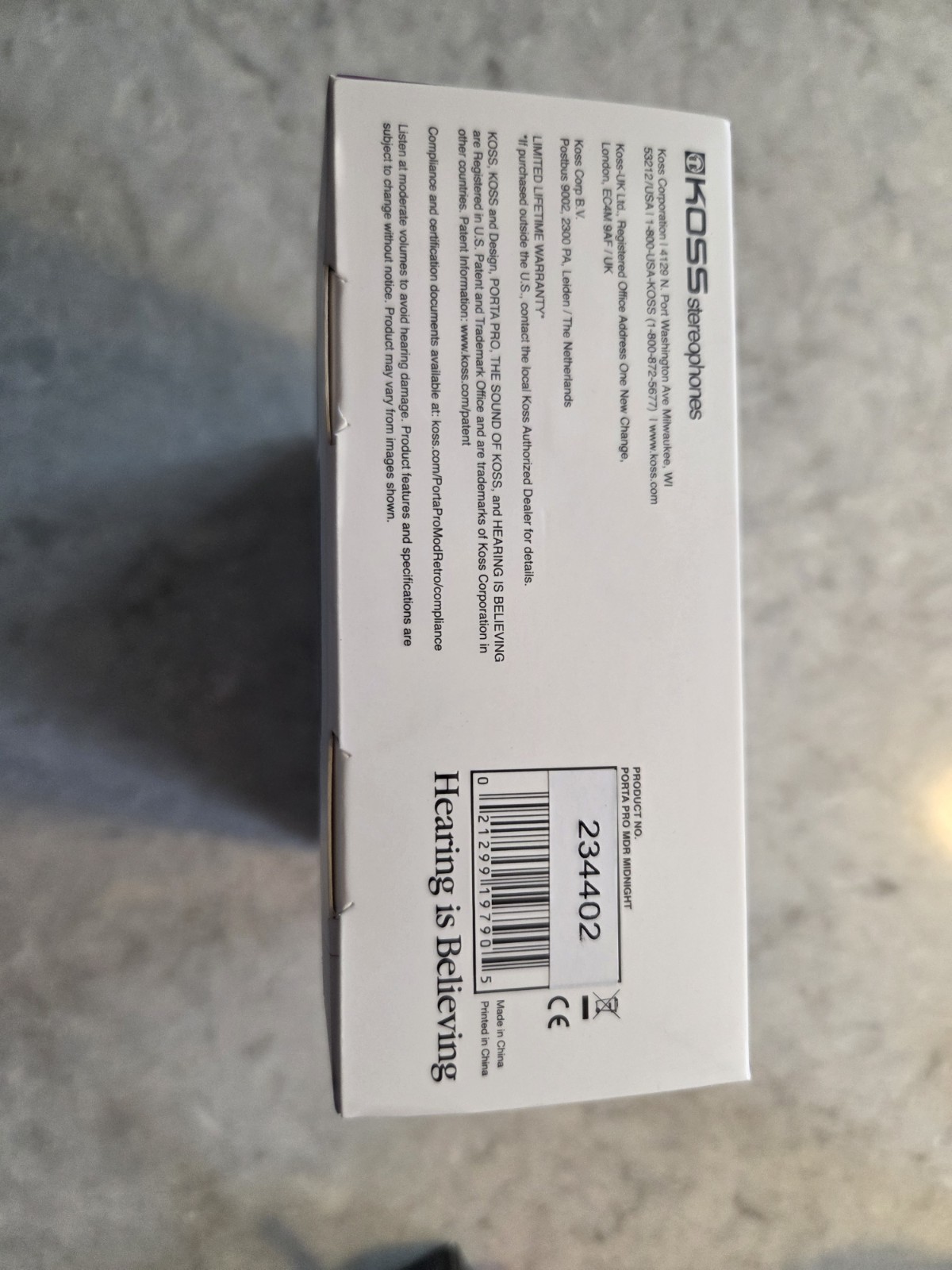 Midnight Mod Retro Koss Porta Pro Headphones (Brand New Sealed)