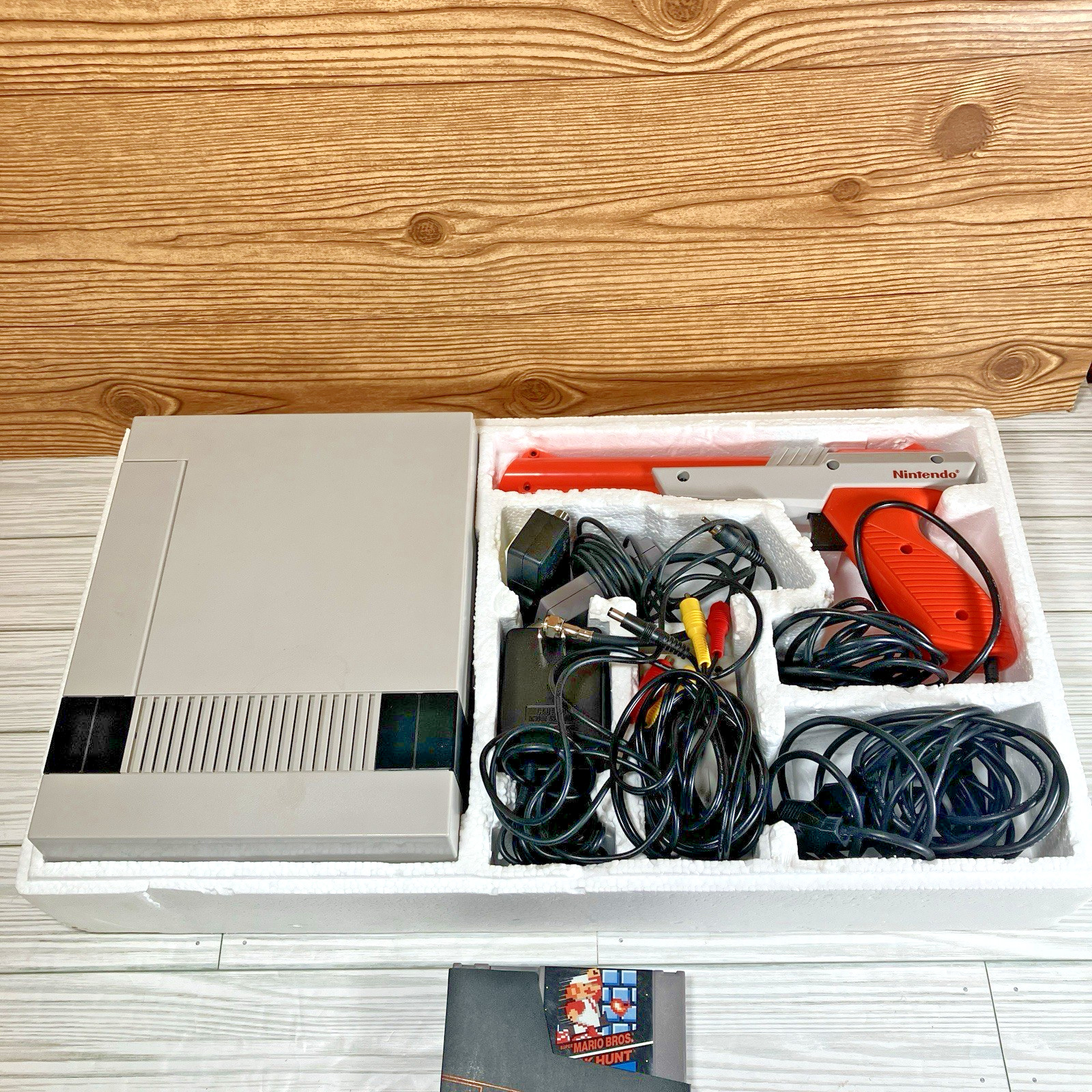 Nintendo NES Action Set Home Console – White/Gray In Box With Foam And Inserts
