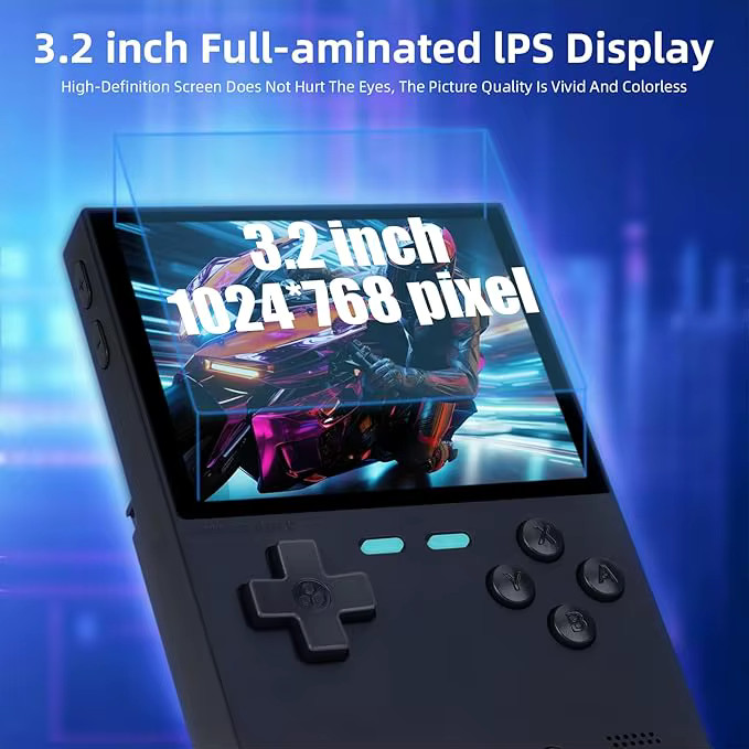 Trimui Brick Handheld Game Console 3.2-inch IPS Screen 3000mAh Built-in 64G TF C