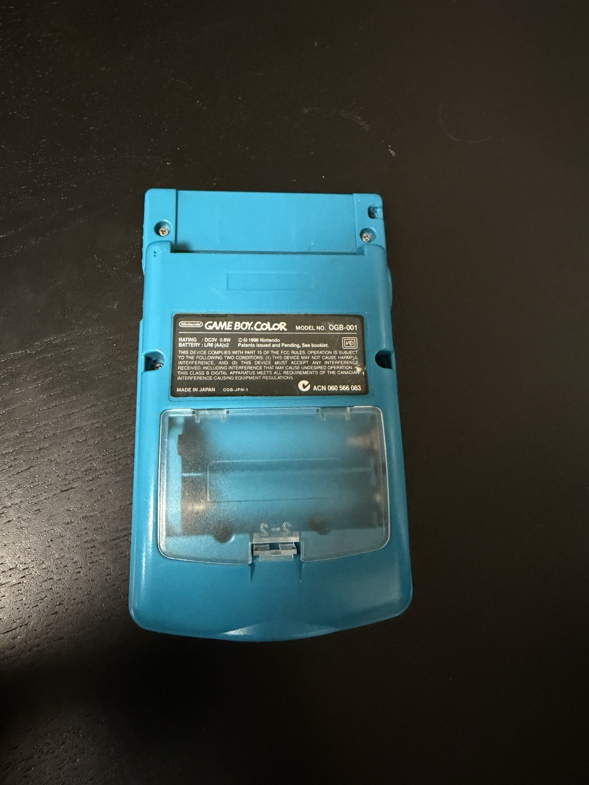 Nintendo Game Boy Color Handheld Console Teal CGB-001 Authentic Tested *Read*