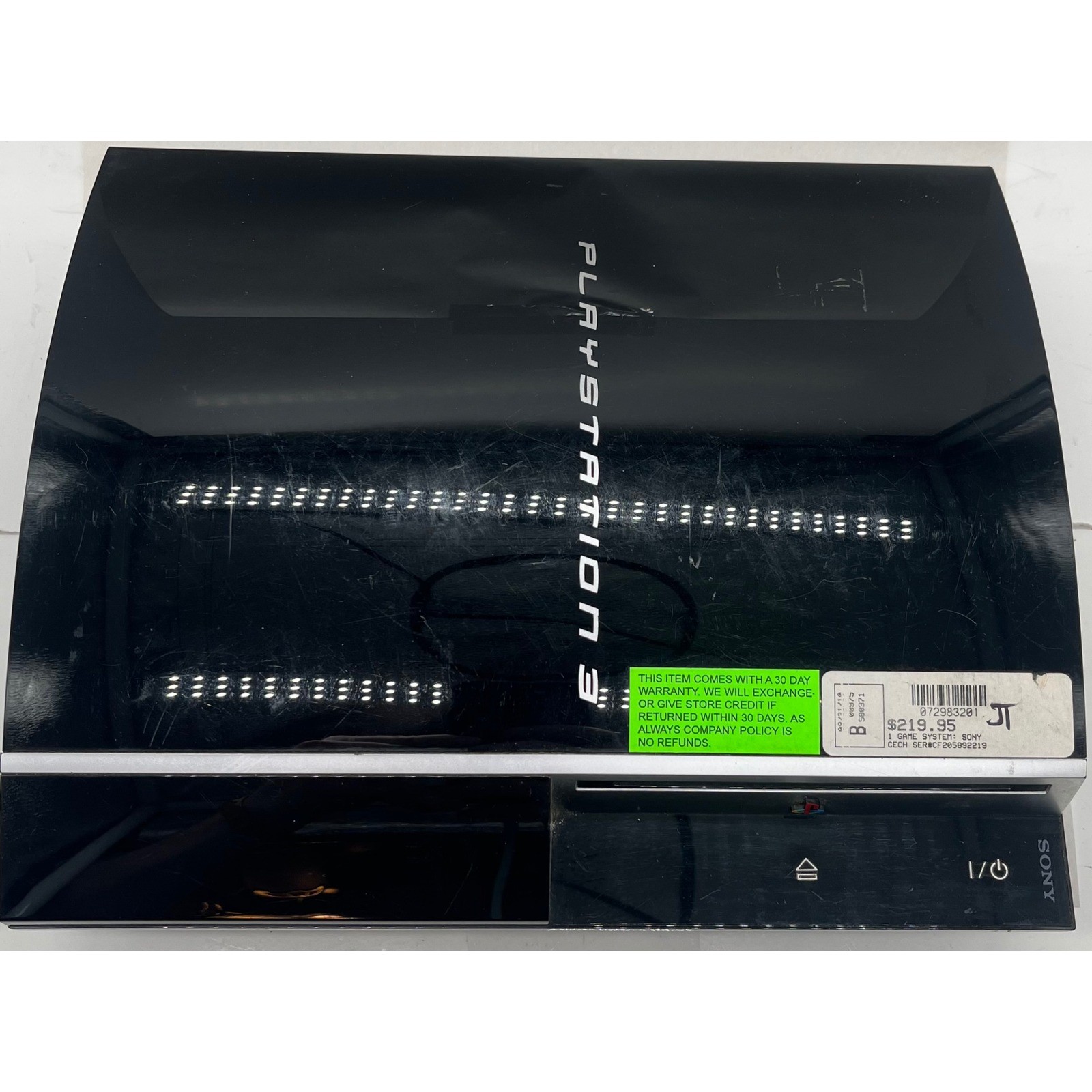 Sony PlayStation 3 Fat Console 40GB Piano Black CECHG01 Bundle Cables For Parts