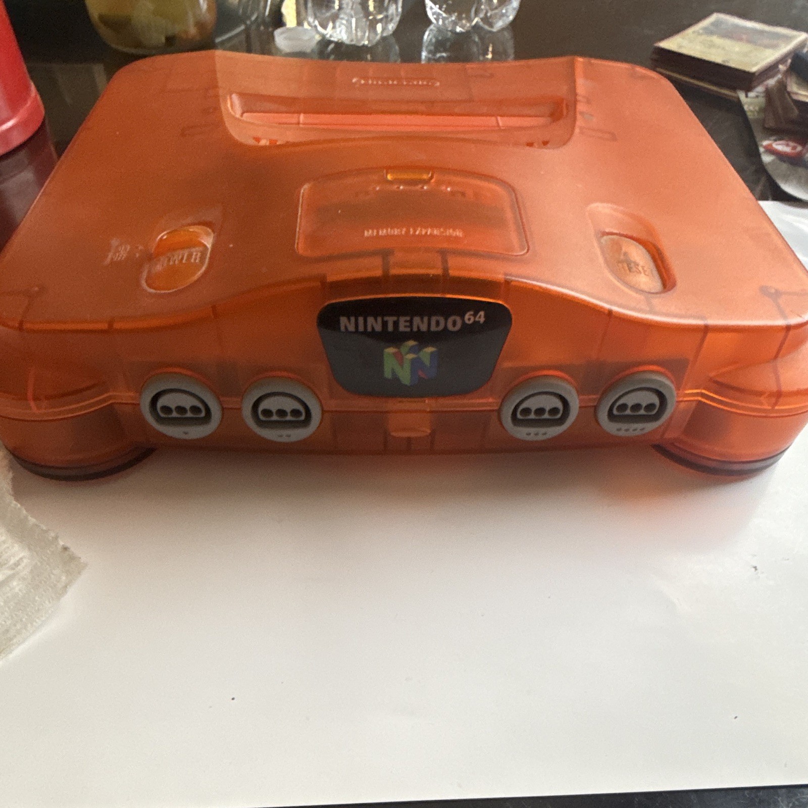Nintendo 64 Fire Orange Funtastic Console Expansion Pak Compatible NUS-001(USA)