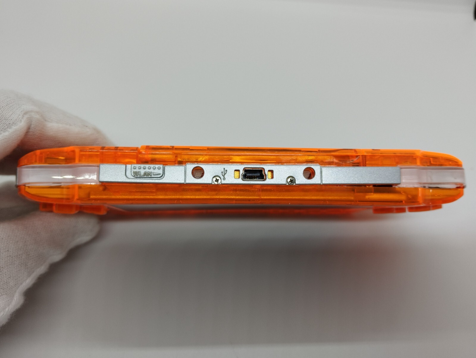 Sony PSP-3000 Playstation Portable Handheld Console Clear Orange Shell Custom