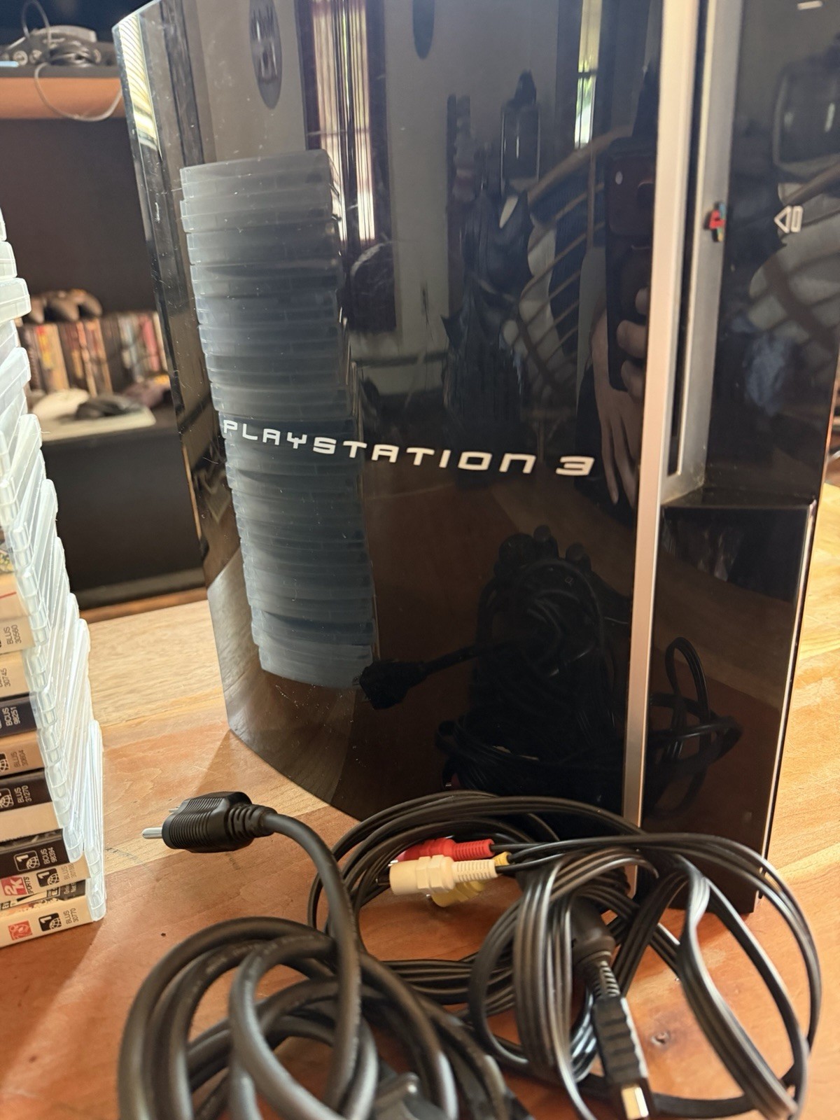 Sony PlayStation 3 PS3 80GB Fat Console Bundle CECHL01 W/ 19 Games, Controller