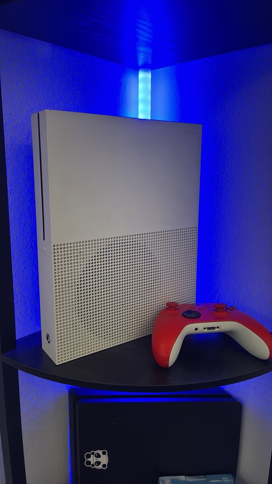 Microsoft Xbox One S 1TB White Console 4K UHD with Red Wireless Controller