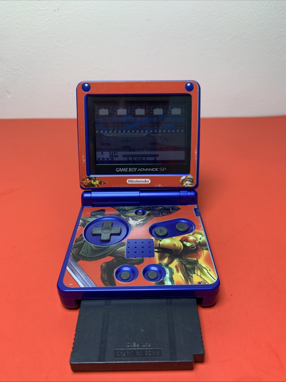Nintendo Game Boy Advance SP AGS-001 2002 with Frogger Game & Charger