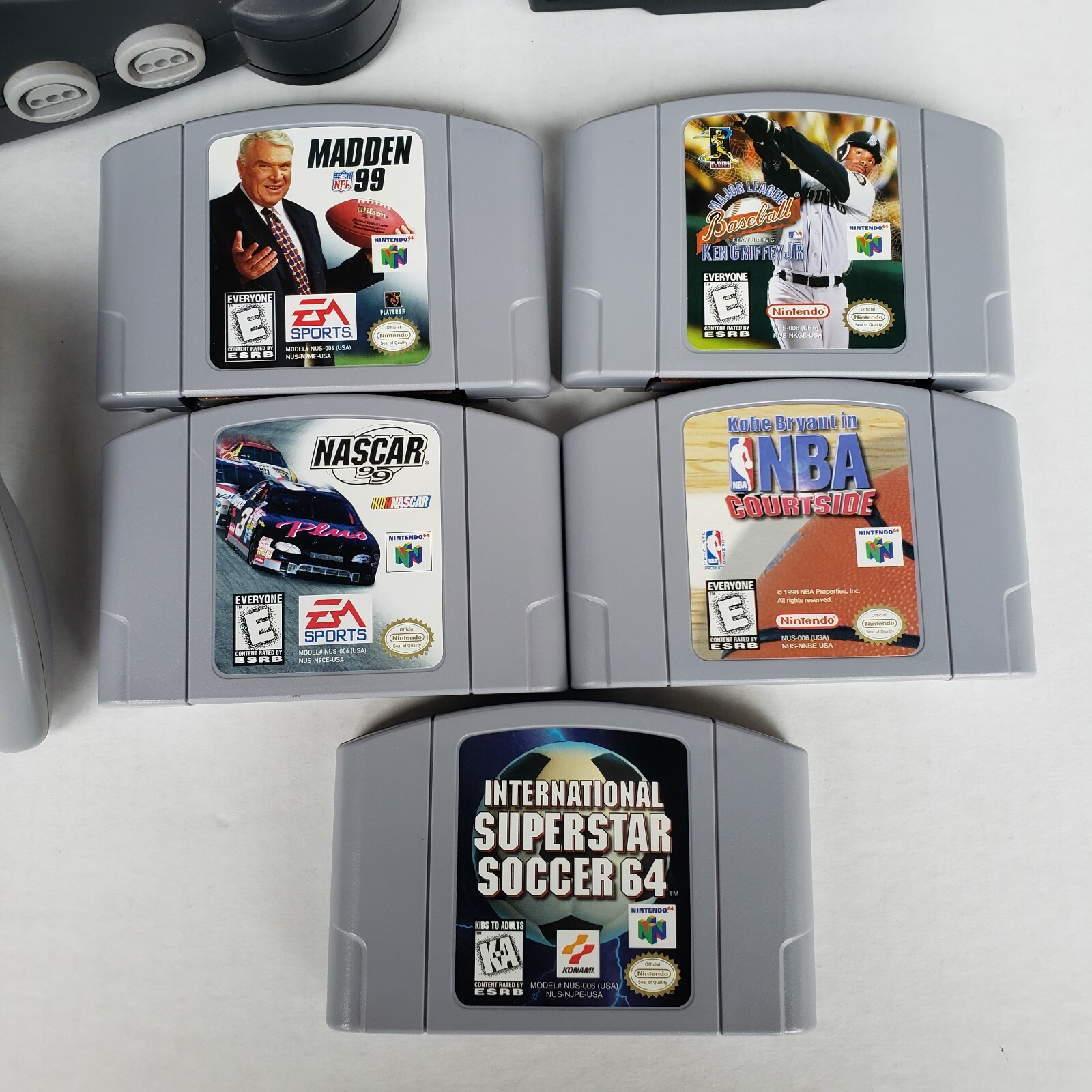 Nintendo 64 N64 with OEM Controller + Cables + Jumper Pack Pak + 5 Sports Games
