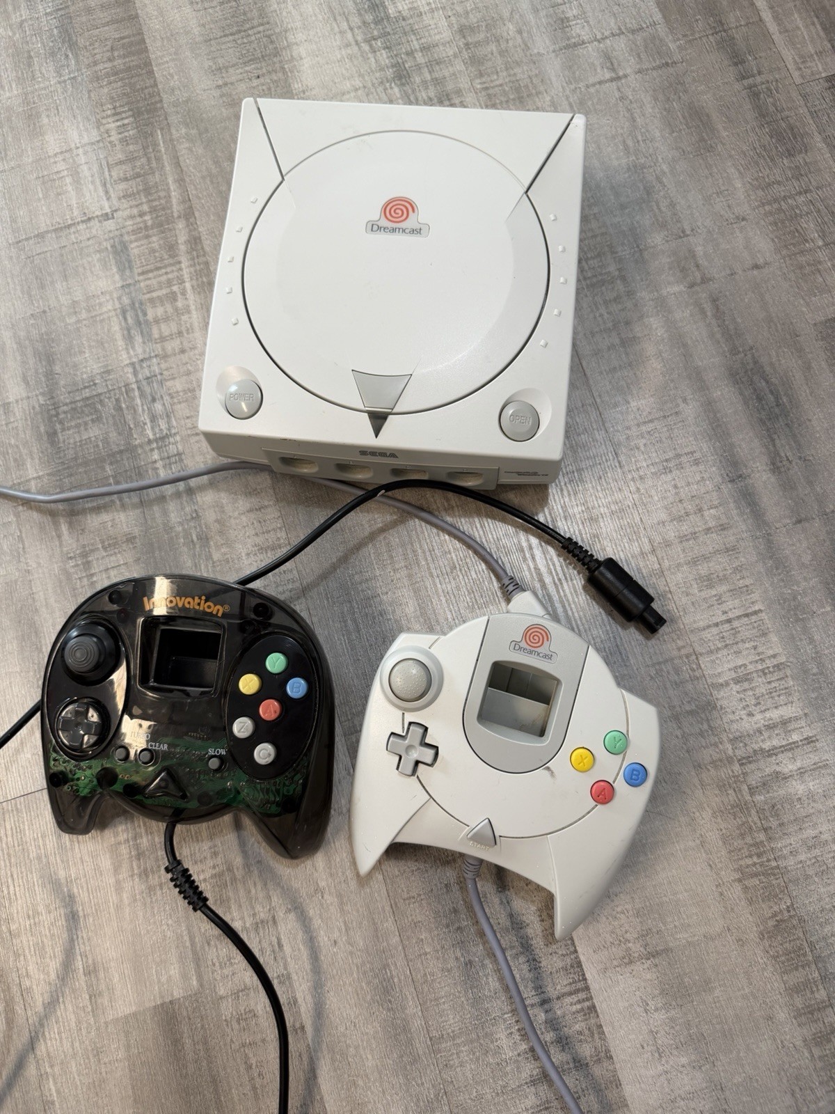 Sega Dreamcast Console HKT-3020 Bundle w/ OEM Controller & Innovation Pad Tested