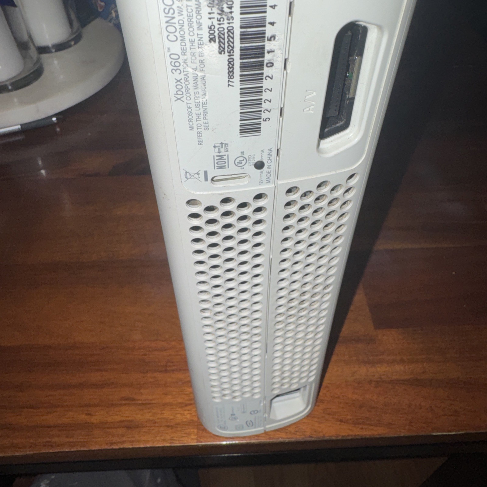 Microsoft Xbox 360 Core White System Console Only For Parts Or Repairs Untested