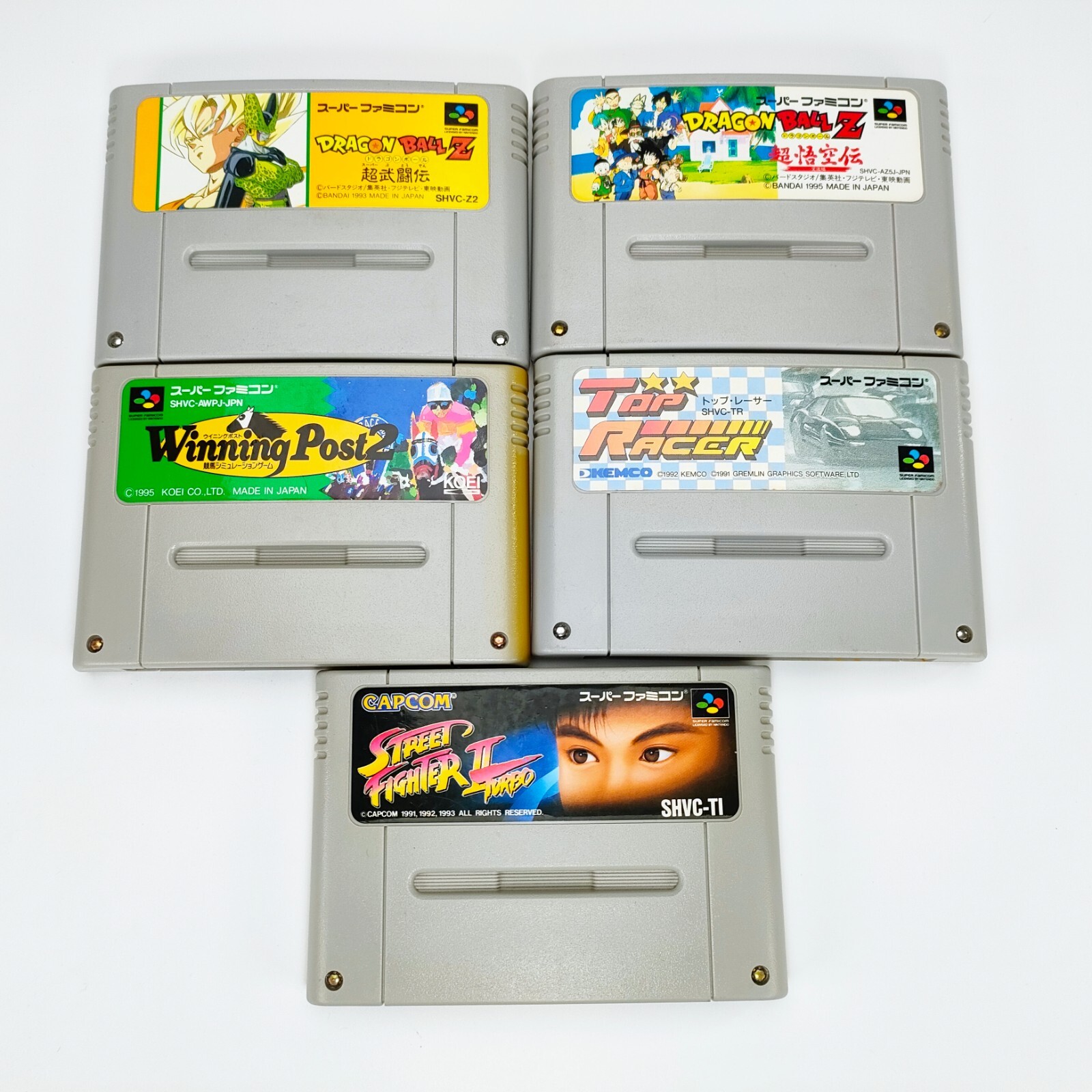Super Famicom Console Street Fighter Dragon Ball Top Racer SFC NTSC-J Japanese