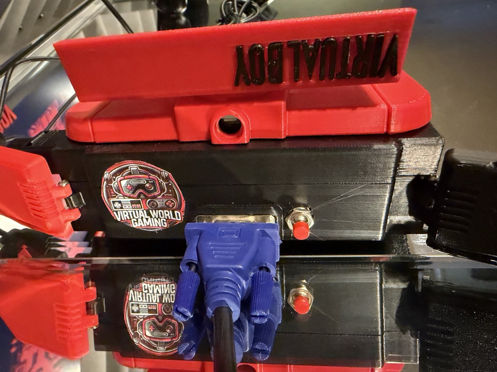 Nintendo VIRTUAL BOY CONSOLIZED VGA Out -Virtual Tap,(1) extension cord, 1 game
