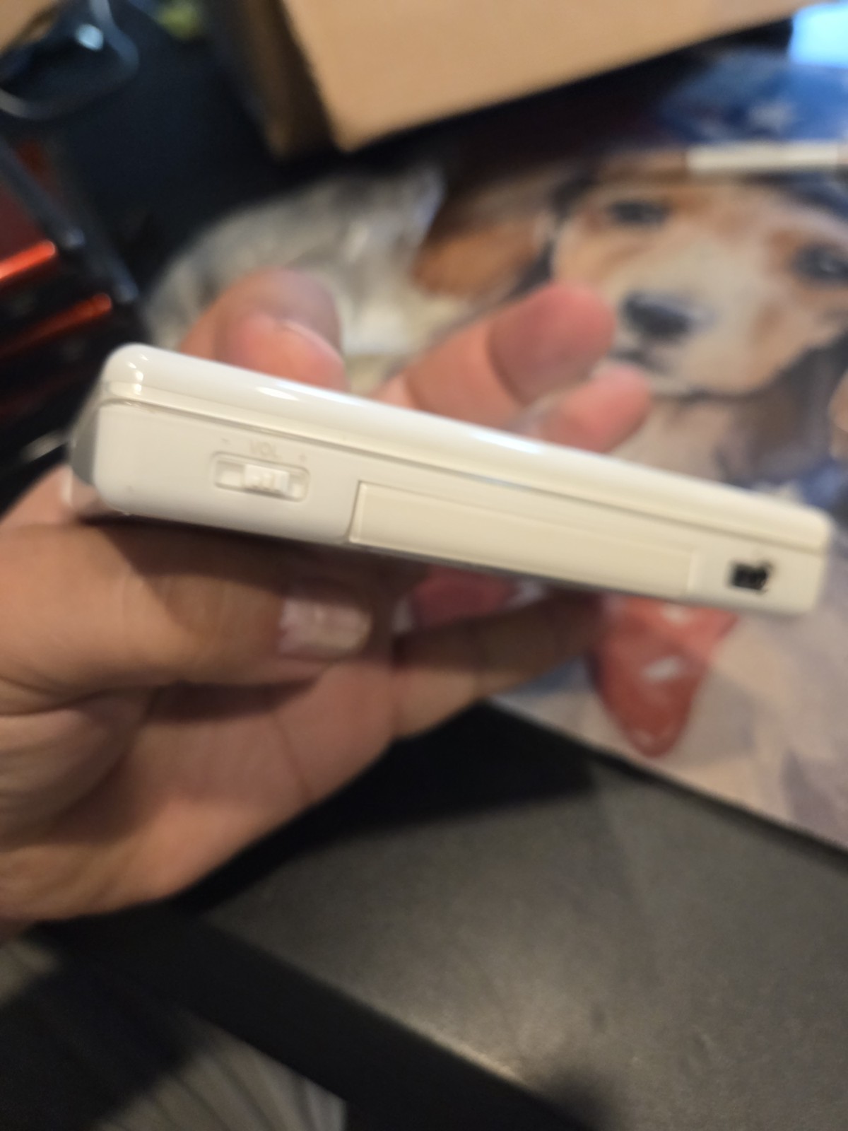 Nintendo DS Lite USG-001 JPN White Handheld Console Stylus Only Bad Hinge