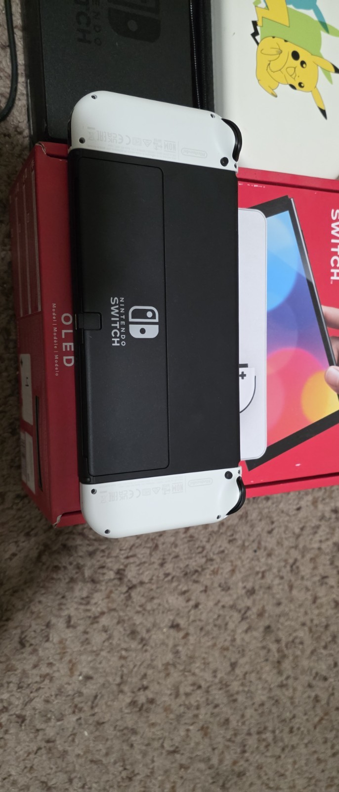 Switch OLED Mario Kart With Two 128 Gig And 32 Gig Micro SD. Case And Box