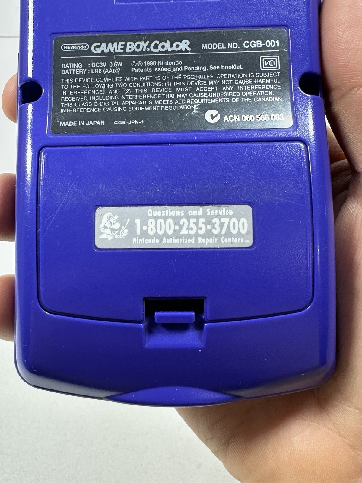 Nintendo Game Boy Color Pokémon Grape Console Bad Speaker READ!