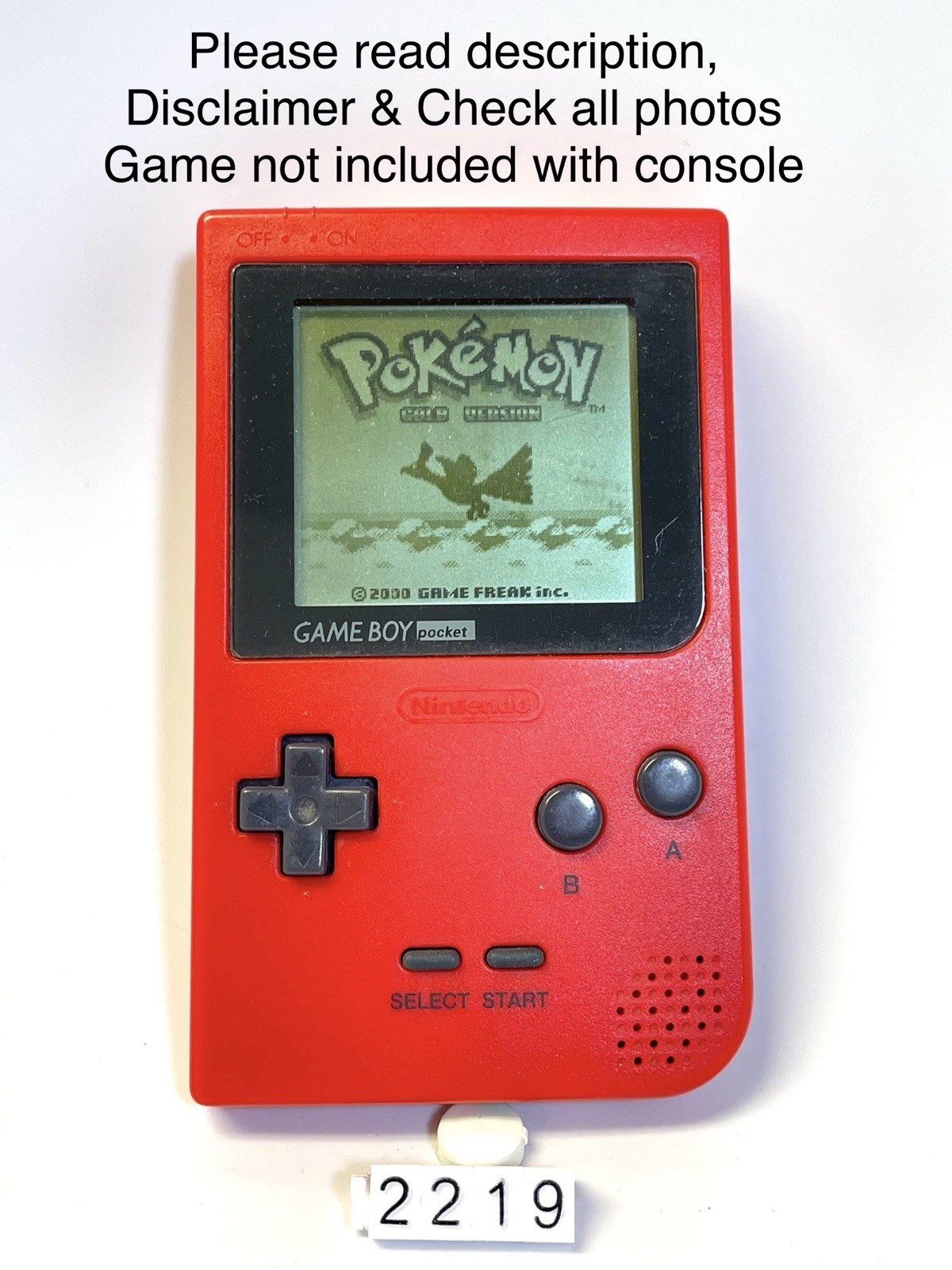 Nintendo Game Boy Pocket – Red In Good Condition.