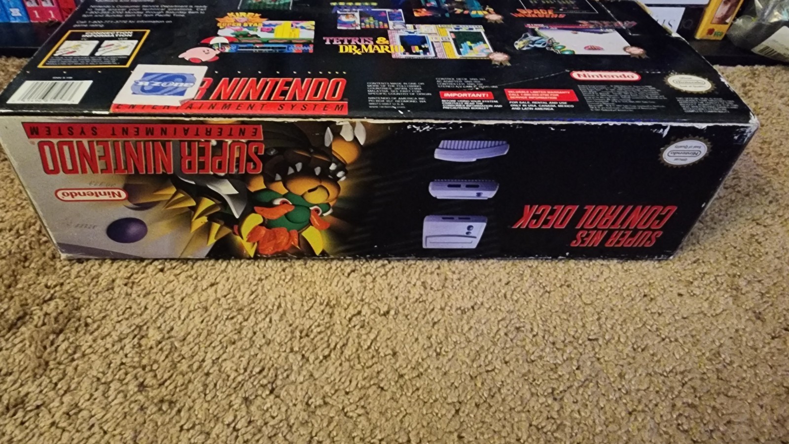 Super Nintendo SNES Mini JR Console In Box SNS-101-Bundle Lot-1 Game