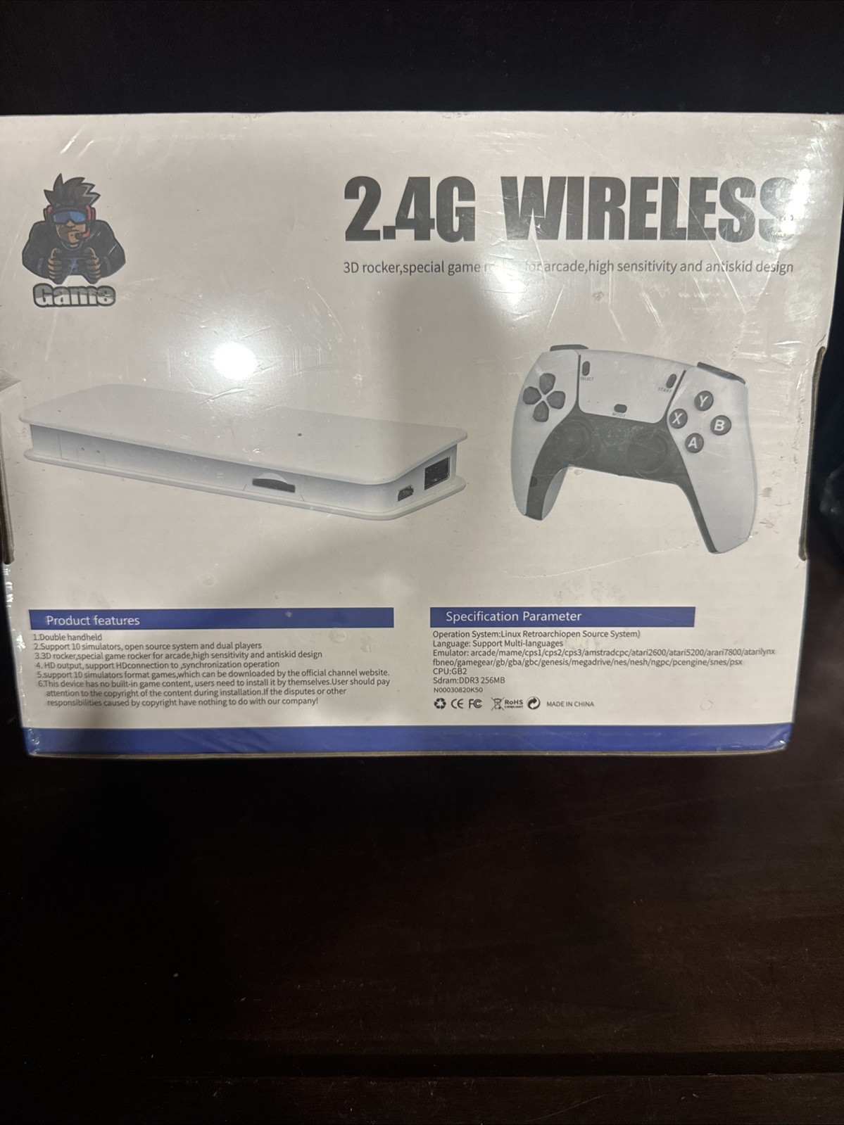 GameStick 2.4G Wireless Home Console 4K UHD White with 3D Audio Technology