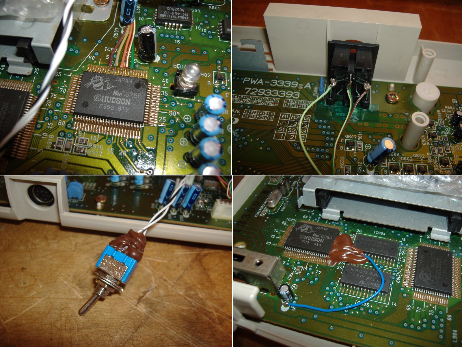 CUSTOM PCE PC ENGINE DUO-R TURBO SYSTEM CONSOLE GRAFX REGION SWITCH SCART CABLE