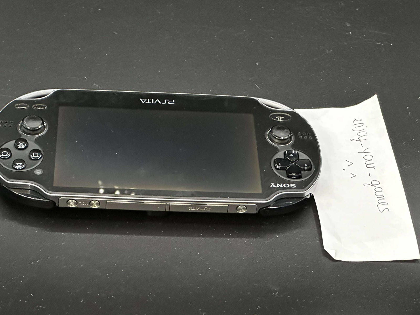 Sony PlayStation PS Vita OLED PCH-1000/1100 Black Used w Charger – SHIP IN 1-DAY